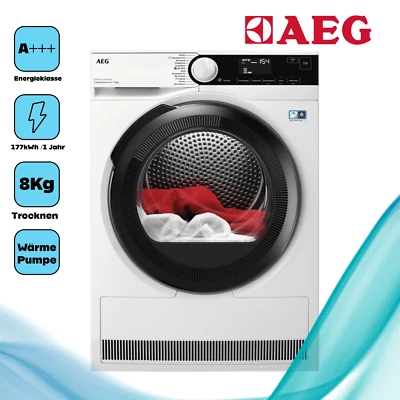 AEG TR8T70680 Wärmepumpentrockner  Kondensationseffizienzklasse B  8 kg  Program - Bild 1 von 4