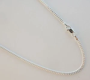 Curb Link Chain. 1.9mm Italian .925 Sterling Silver 16,18,20,22,24,30 inch. NEW - Picture 1 of 1