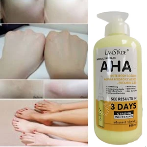 AHA Strong Brightening Body Cream Hydroxy Acid Vitamin C Whitening 500ml USA - Picture 1 of 12