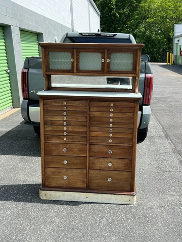 Antique Dental Cabinet Beautiful 22-Drawer 1930’s Stunner Cover