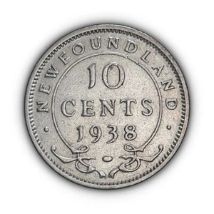 CANADA. 1938, 10 Cents, Silver - KGVI, Newfoundland, Ottawa 1 - Picture 1 of 3