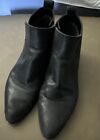 Franco Sarto Womens 7.5m Black Leather Ankle Boots/Booties