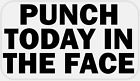 Punch Today in The Face - 25 Stickers Pack 2.25 x 1.25 inches - Motivation Gift