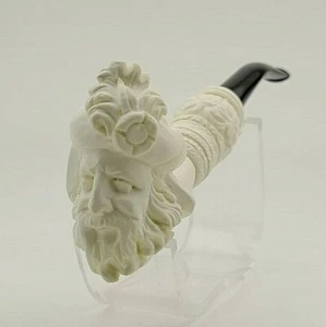 Sultan (König) Meerschaumpfeife, mit Etui, Block Meerschaum, einzigartige Meerschaumpfeifen - Bild 1 von 10