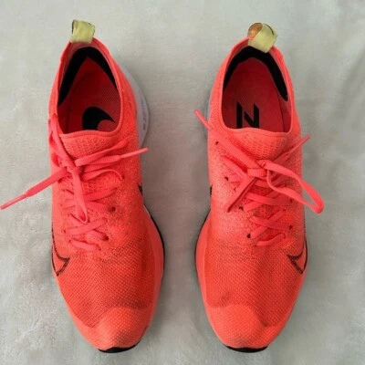 Nike Air Zoom Tempo Flyknit Zapato para Correr Naranja Neón JUVENTUD Talla 4.5Y Foto 1 de 4