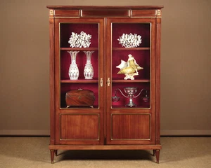 Antique Mahogany & Brass Mounted Vitrine c.1930 - Picture 1 of 9