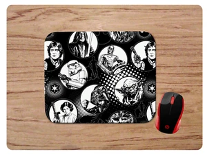 STAR WARS COLLAGE BLACK AND WHITE MOUSEPAD MOUSE PAD HOME OFFICE GIFT DESIGN 2 - Picture 1 of 1