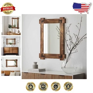 Durable Rustic Wood 20x30 Inch Frame with Dual-Mounting for Versatile Spaces - Picture 1 of 11