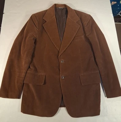 Abrigo Blazer Deportivo Pana De Colección Para Hombre 44L Marrón Algodón 2 Botones Ventilados  Foto 1 de 4