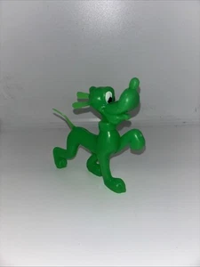 Louis Marx Disneykins Tinykins vtg GREEN disney plastic figure 1960s Pluto RARE - Picture 1 of 5