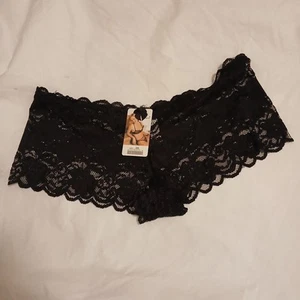 NWT Ladies Lacy Lingerie Underwear Panties Size XXL Black - Picture 1 of 4