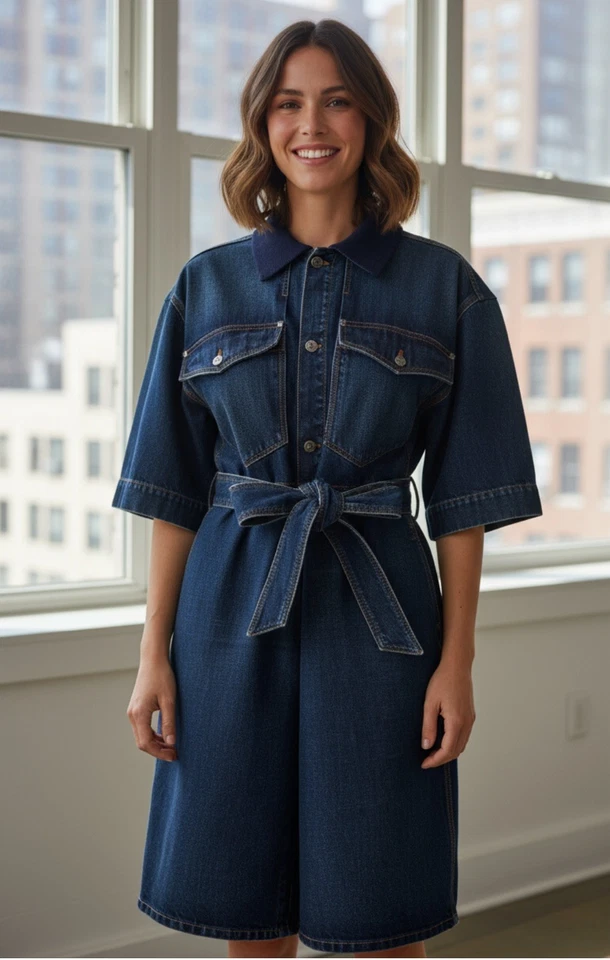 Vestido vaquero Stella McCartney nuevo con etiquetas hasta la rodilla talla grande Foto 1 de 4