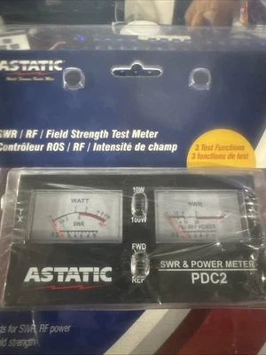 Astatic PDC2 (302-PDC2) SWR/RF/Field Strength Test Meter , Black Brand New  - Image 1 of 2