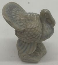 Turkey Solid Glass Figurine - Gray Marble Glass - Mosser USA
