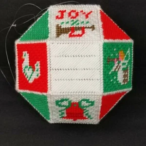 Vintage GRANDE 3D Agopuntura Natale Palla di Natale Ornamento Porta Appesa Esposizione Porta Perline Grande - Foto 1 di 4