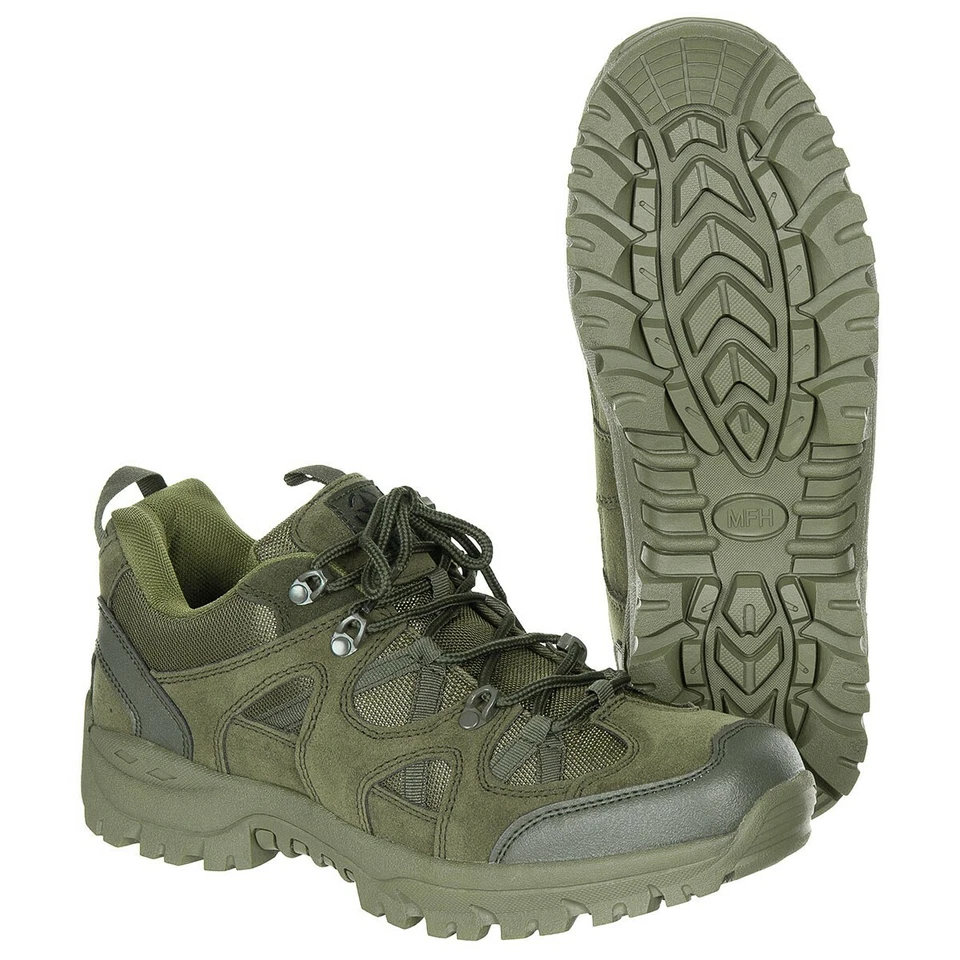 MFH Shoes Boots Man Military Outdoor Camping Trekking Tactical Low Green — 第 1/1 张图片