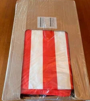 IKEA KARLSTAD Loveseat 2-seat Sofa Cover RANNEBO WHITE RED Striped 801.582.99 - Image 1 of 4