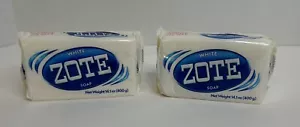 2 Pack of Zote Laundry Soap Bar White 14.1 oz (400gr) - Picture 1 of 7