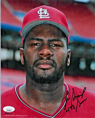 Lee Smith, St. Louis Cardinals — Autographed 8 x 10 "478 Saves"— JSA Certified - Image 1 of 2