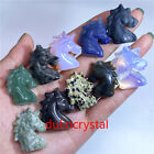10X Wholesale Mixed Natural unicorn Quartz Crystal Skull Figurines Mineral 1.1"