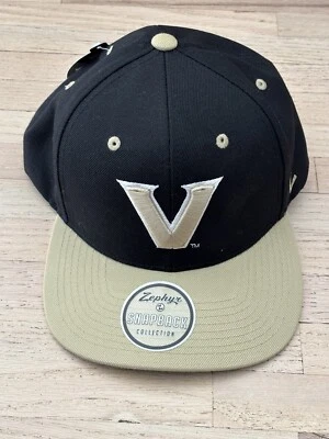 NEW Vanderbilt Commodores NCAA Baseball Football Zephyr Snapback Hat NWT NICE!! - Image 1 of 4