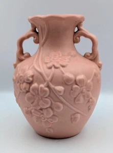 VTG 1947 Coral Royal Haeger Flower #1028 Vase Diamond Jubliee - Picture 1 of 6