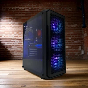 Nvidia RTX 4060 Computer Desktop Gaming PC AMD Ryzen 64GB + 1TB SSD Windows 11 - Picture 1 of 12