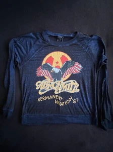 Aerosmith Permanent Vacation ‘87 Tour Women’s Lg Concert T-shirt 2014 Rag Doll - Picture 1 of 10