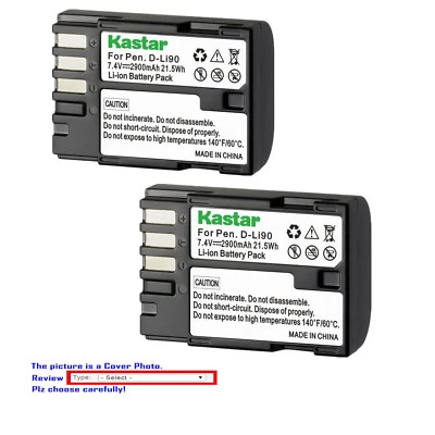 Kastar Replacement Battery for Pentax D-Li90 DLi90 Pentax K-3 Mark III Camera - Image 1 of 3