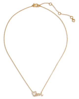 Collar colgante Kate Spade New York Love You, Mom (claro/oro) Foto 1 de 2