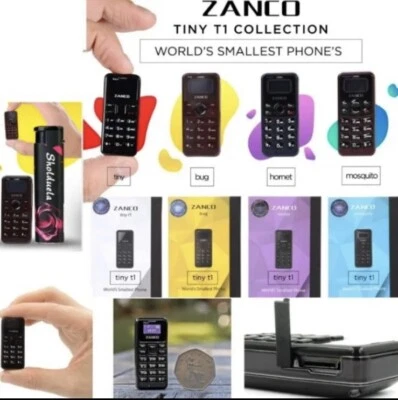 Zanco 2025 Small Phone Smart Mobile T1 Collection Voice Changer Unlocked New