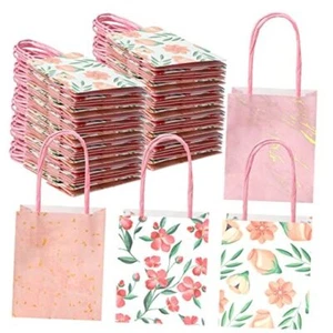 Christmas 24 Pcs Mini Gift Bags with Handles Small Gift Bags Thank You Party - Picture 1 of 8