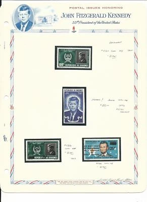 Dahomey & Cameroun Collection, John F. Kennedy, 3 Pages, Mint NH - Image 1 of 3