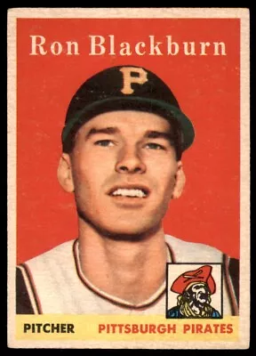 1958 Topps Baseball Cards Ron Blackburn Pittsburgh Pirates #459 - Image 1 of 2