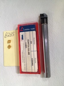 1 NEW 1/2" CARBIDE BORING BAR C08-SCLCR-2 W/ 10 VERSA-T 21. 52 GB INSERTS (B265) - Picture 1 of 9