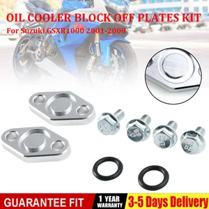 Oil Cooler Block Off Plates KIT For Suzuki GSXR1000 2001-2008 US - Picture 1 of 17