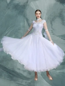 ballroom dress-available In White,Aqua and Pink - Picture 1 of 3