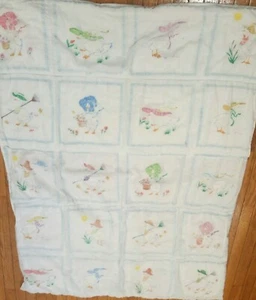 Vintage Mother Goose Baby Blanket Quilt Blanket Girl Boy Neutral 48 x 60 - Picture 1 of 7