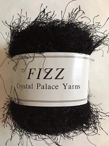 Crystal Palace Fizz Eyelash Yarn #7321 Black 50gr 120 yds - Picture 1 of 3