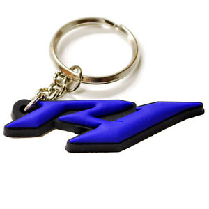 Yamaha YZF R1 YZF-R1 YZFR1 Key Chain Fob Ring Logo Emblem Decal Blue Non-Scratch