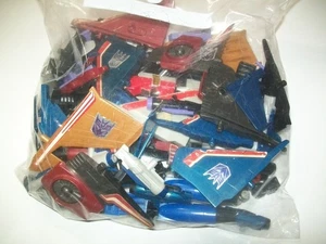 Vintage Hasbro 1980's G1 Transformers Decepticon Jets 70 Piece Parts Lot - Picture 1 of 8