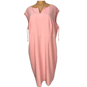 Vestido Vaina Kasper Rosa Recto Abertura Espalda Sin Mangas Para Mujer Talla Grande 18W Formal - Imagen 1 de 19