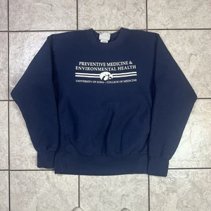 Vintage Iowa Hawkeyes Sweatshirt Size Large 90s University Of Iowa Hawkeyes Crew - Picture 1 of 10