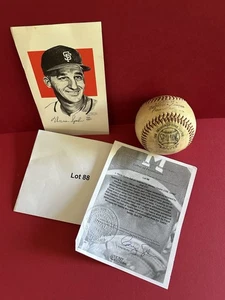 Milwaukee Brave HOF Pitcher Warren Spahn Game Used Baseball. 2013 Hunts Auction - Picture 1 of 4
