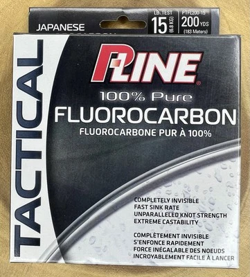 P-Line Tactical 100% Fluorocarbono Puro, Pesca de Lubina, ¡Nuevo! ¡Envío gratis! Foto 1 de 4