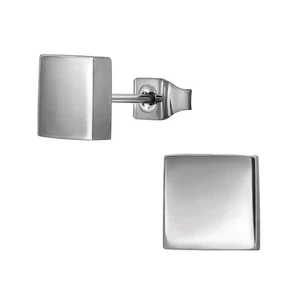 Titan Ohrringe Ohrstecker mit Quadrat 7mm - Bild 1 von 4