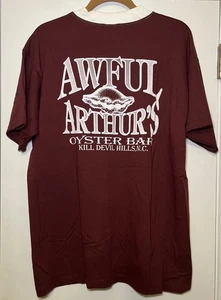 VTG Awful Arthur’s Oyster Bar 100% Cotton T-Shirt Sz Large Kill Devil Hills NC - Picture 1 of 6
