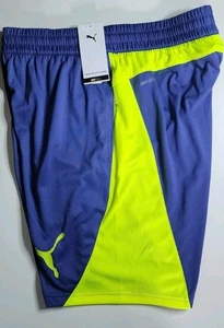 Neu mit Etikett Puma Tad Tech Drycell Strick Herren Logo Sportshorts MEDIUM blau cristao/gelb - Bild 1 von 5