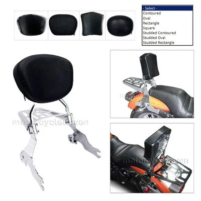 Respaldo de barra Sissy con portaequipajes para Harley Davidson Sportster XL 1994-2003 Foto 1 de 4