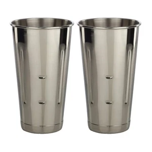 2Pack 30oz Stainless Steel Malt Milkshake Ice Cream Mixing Cup for Milkshake - Picture 1 of 2